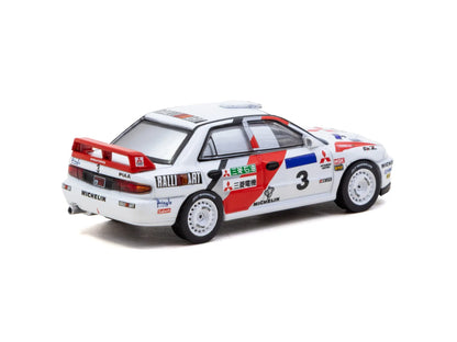 Tarmac Works Global64 1:64 Mitsubishi Lancer Evolution II – Hong Kong Beijing Rally 1994 – K. Eriksson / S. Parmander – T64G-049-94HKBR03