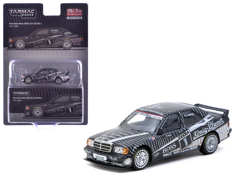 Tarmac Works 1:64-Mercedes-Benz 190 E 2.5-16 EVO 1 DTM 1989 Klaus Ludwig T64G-057-89DTM01