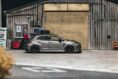 Tarmac Works Global64 1:64 Toyota GR Corolla – Grey – Metal Oil Can Packaging – T64G-066-GY