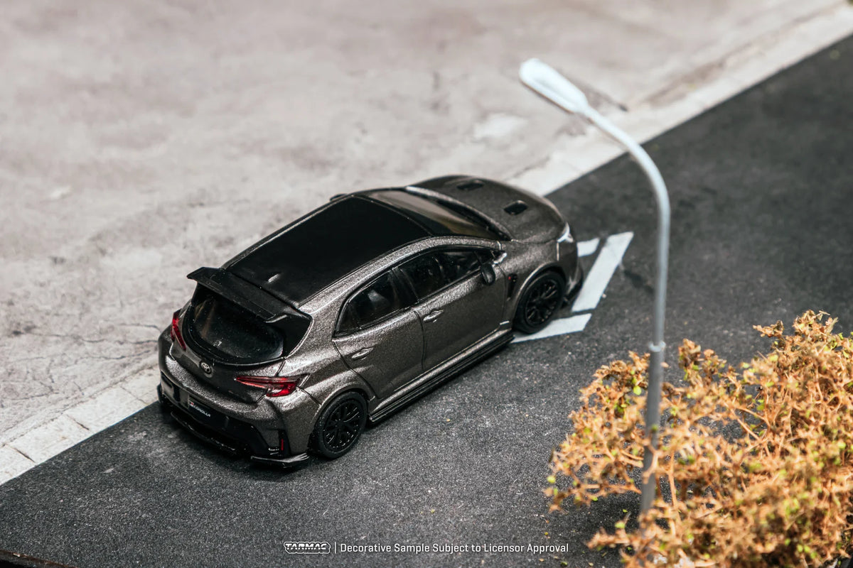 Tarmac Works Global64 1:64 Toyota GR Corolla – Grey – Metal Oil Can Packaging – T64G-066-GY