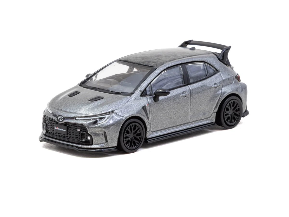 Tarmac Works Global64 1:64 Toyota GR Corolla – Grey – Metal Oil Can Packaging – T64G-066-GY