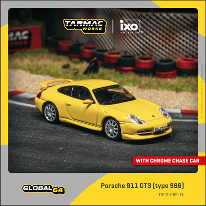 Tarmac Works Global64 1:64 Porsche 911 GT3 Type 996 Yellow – T64G-069-YL