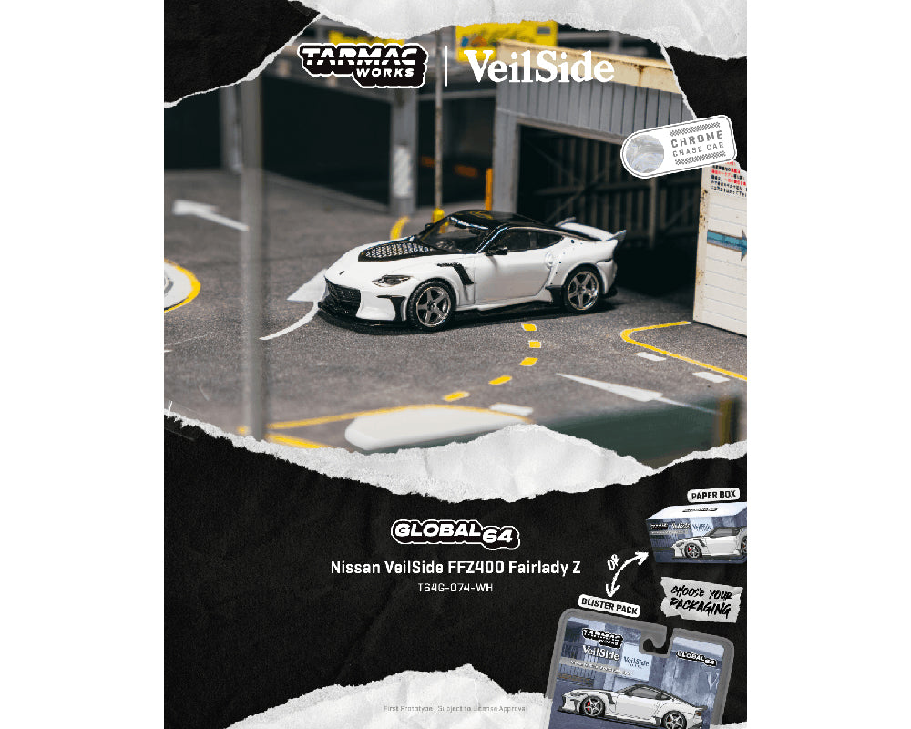 (PRE-ORDER 2026) Nissan VeilSide FFZ400 Fairlady Z White - Tarmac Works 1:64 - T64G-074-WH-B