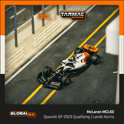 Tarmac Works 1:64-McLaren MCL60 Spanish Grand Prix 2023 Qualifying Lando Norris