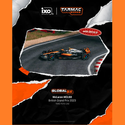 Tarmac Works Global64 1:64 McLaren MCL60 British Grand Prix 2023 Lando Norris – T64G-F070-LN2