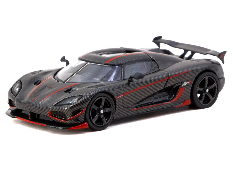 Tarmac Works Global64 1/64- Koenigsegg Agera RS Black Carbon Fiber / Red Accents T64G-TL005-BCF