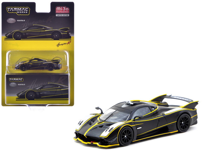 Tarmac Works-Pagani Huayra R Matt Black / Silver T64G-TL035-MBS