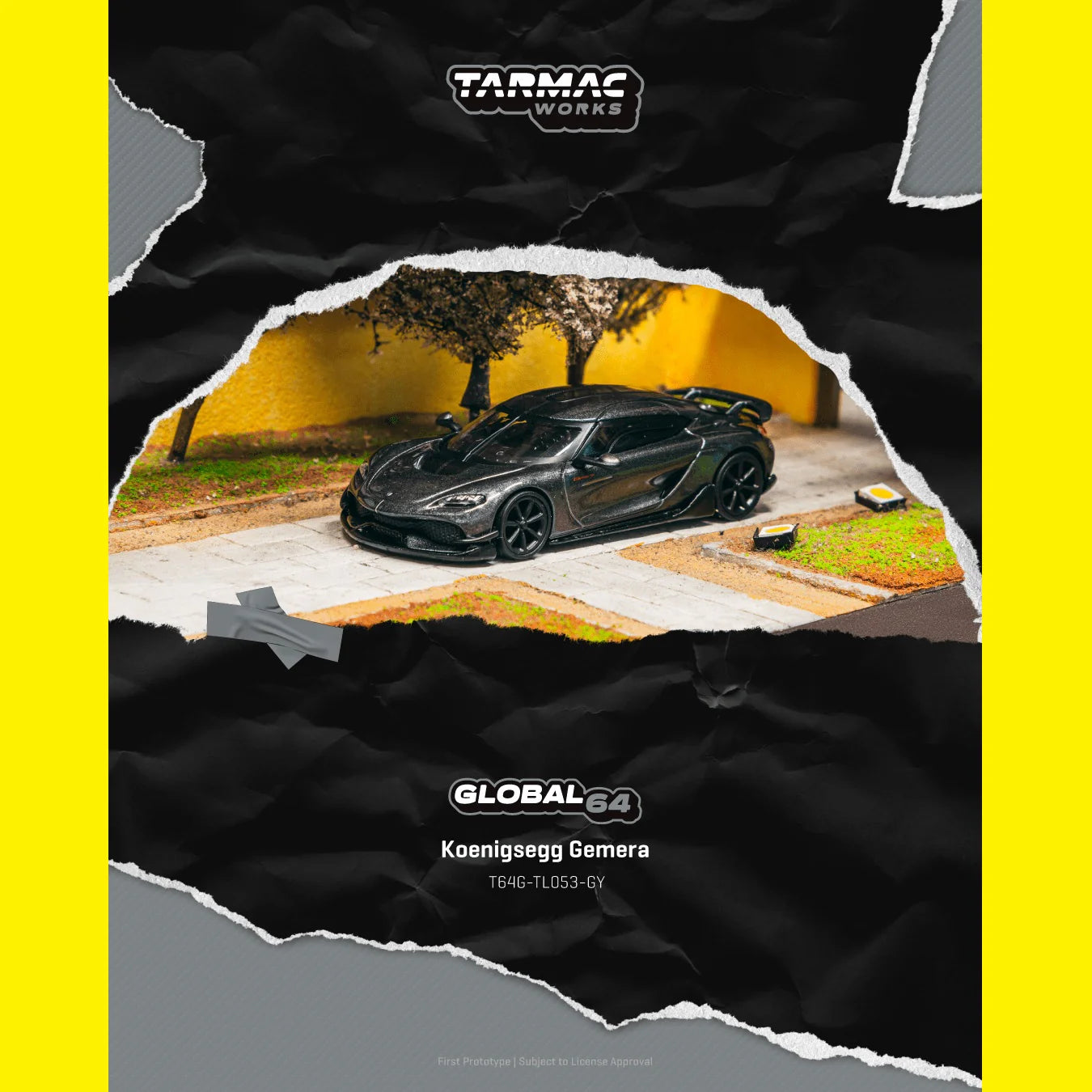 Koenigsegg Gemera Grey 1:64 - Tarmac Works GLOBAL64 - T64G-TL053-GY