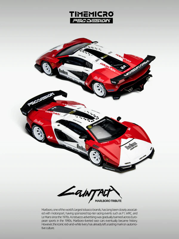 TimeMicro x PSC Design - Lamborghini Countach "Marlboro" - TM647703 see note voir note dernière boîte ouverte open box