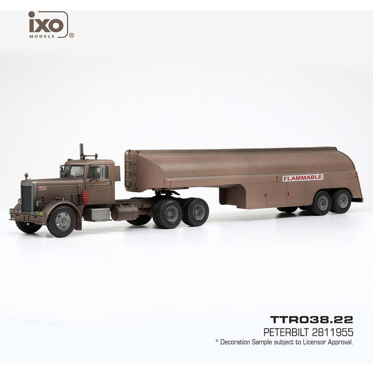(PRE-0RDER 2025) 1955 Peterbilt 281 with Tank Trailer - Rust (1:43)