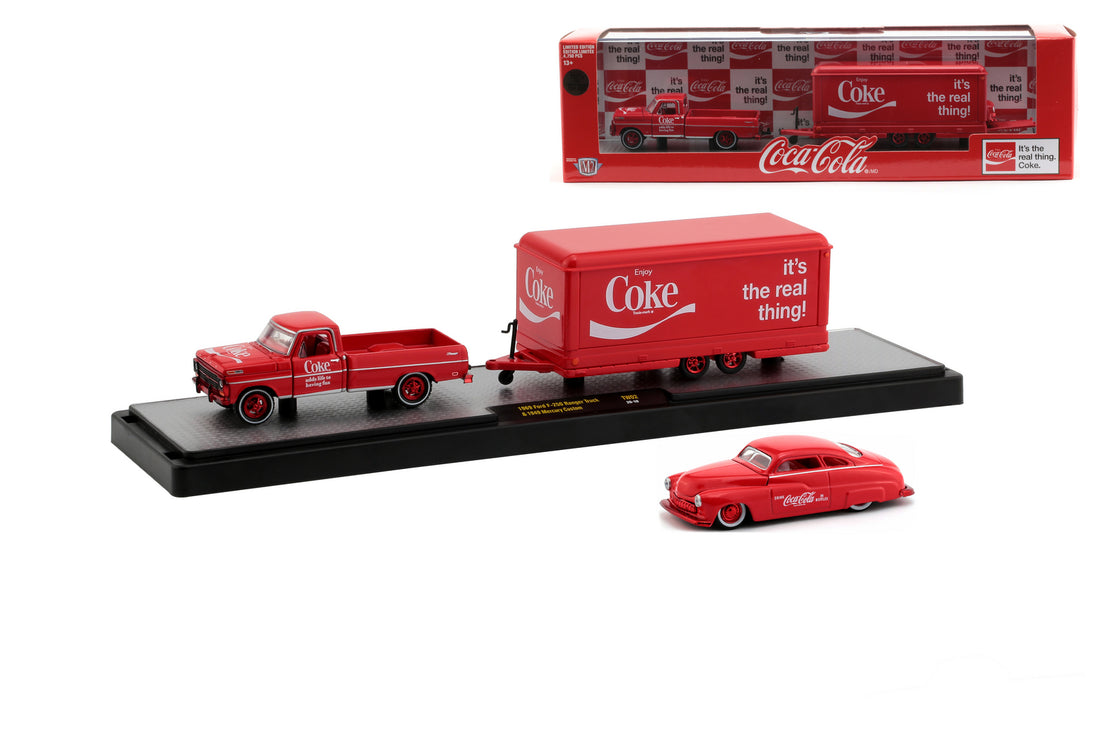 Chase Cars-Coca-Cola 1969 Ford F-250 Ranger Truck &amp; 1949 Mercury Custom