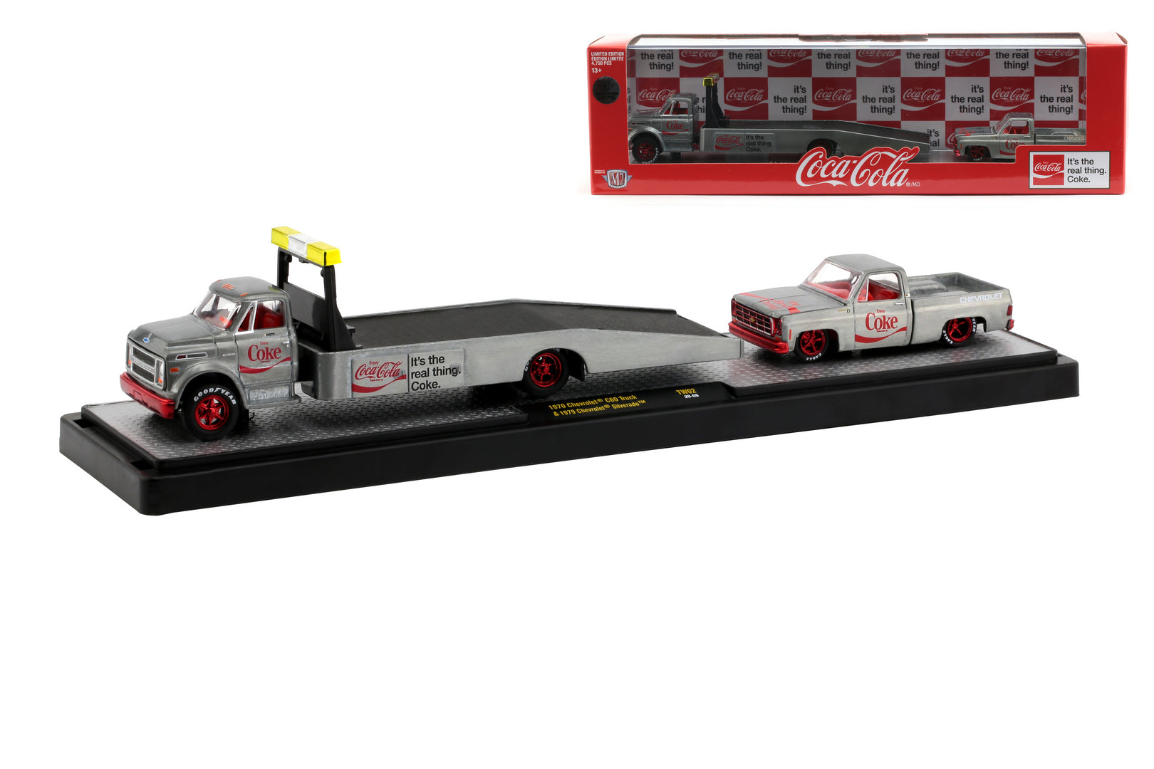 Super Chase Cars-Coca-Cola 1970 Chevrolet C60 Truck &amp; 1979 Chevrolet Silverado