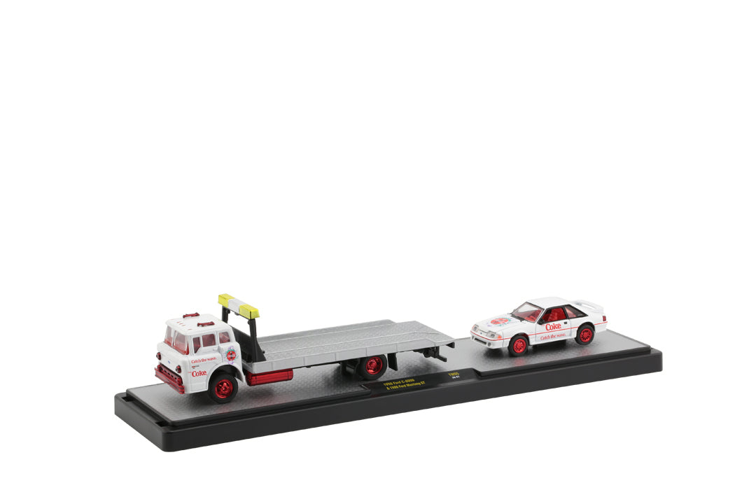 Chase Cars-Coca-Cola 1990 Ford C-8000 &amp; 1990 Ford Mustang GT