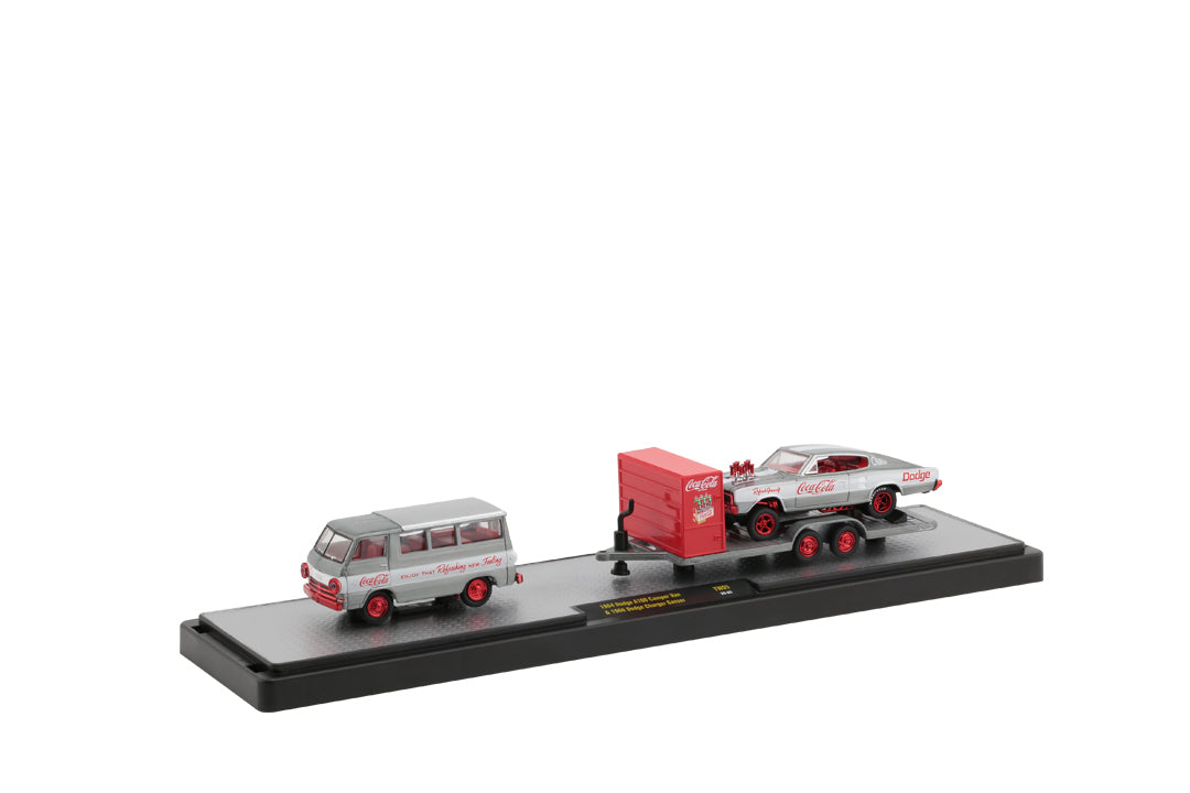 Super Chase Cars- Coca-Cola 1964 Dodge A100 Camper &amp; 1966 Dodge Charger Gasser