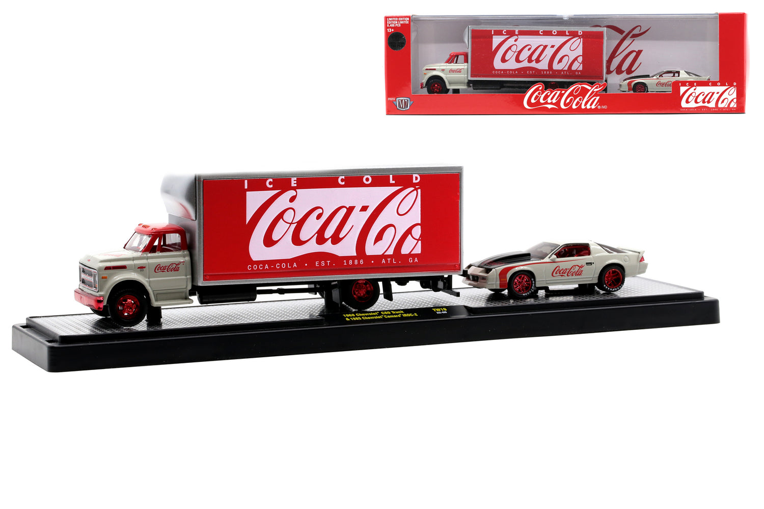 Chase Cars-Coca-Cola 1968 Chevrolet C60 Truck &amp; 1985 Chevrolet Camaro IROC-Z