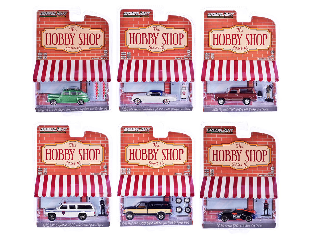 GreenLight 1:64 The Hobby Shop Série 16 – Ensemble de 6 véhicules – GL97160