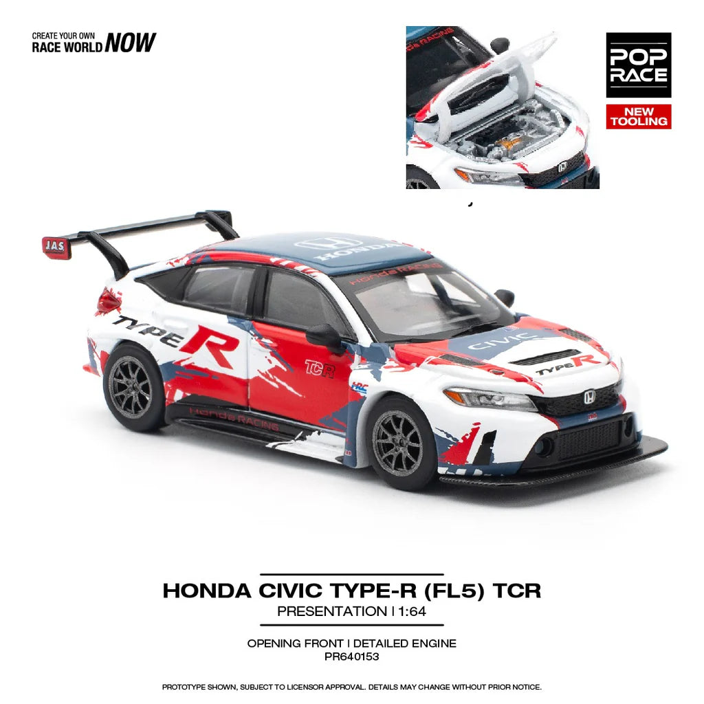 POPRACE 1/64 - Honda Civic Type-R (FL5) - &quot;TCR Presentation&quot; - PR640153