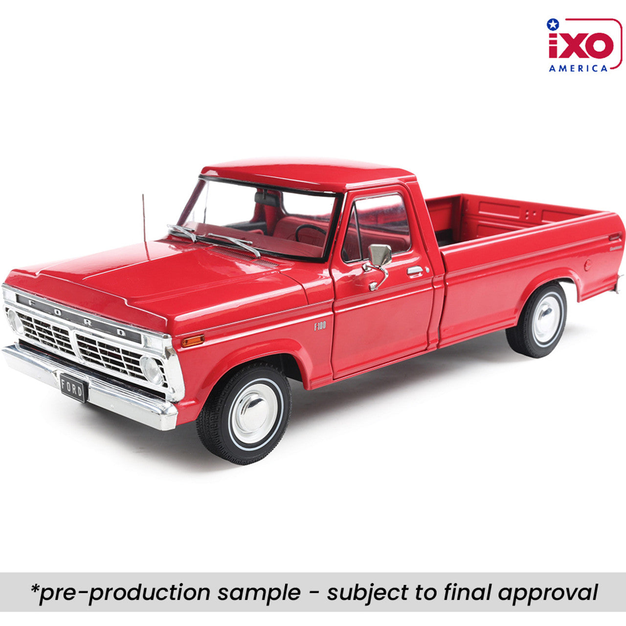 (PRE-0RDER 2025) 1974 Ford F-100 - Candy Apple Red (1:18)