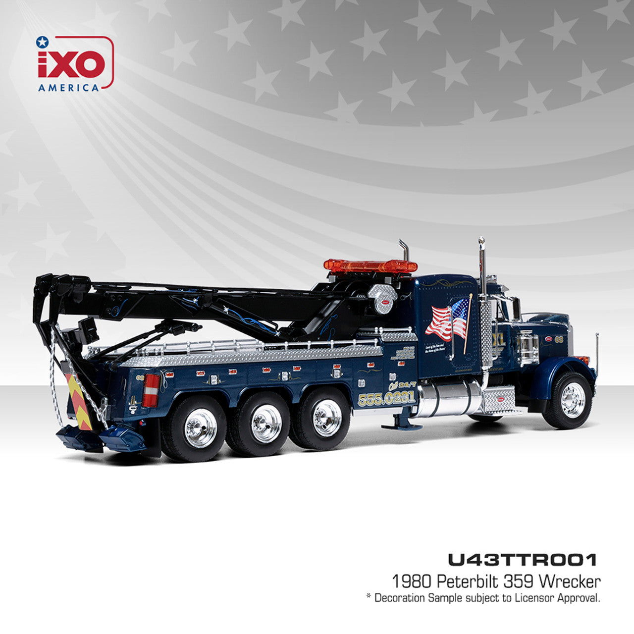 1980 Peterbilt 359 Wrecker - Blue w/ Eagle (1:43) U43TTR001