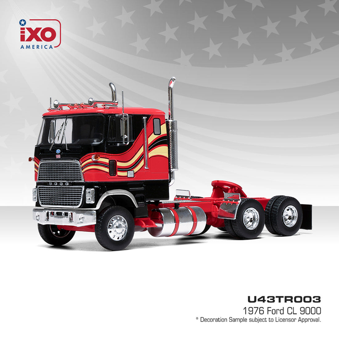 1976 Ford CL 9000 - Red and Black (1:43) U43TR003
