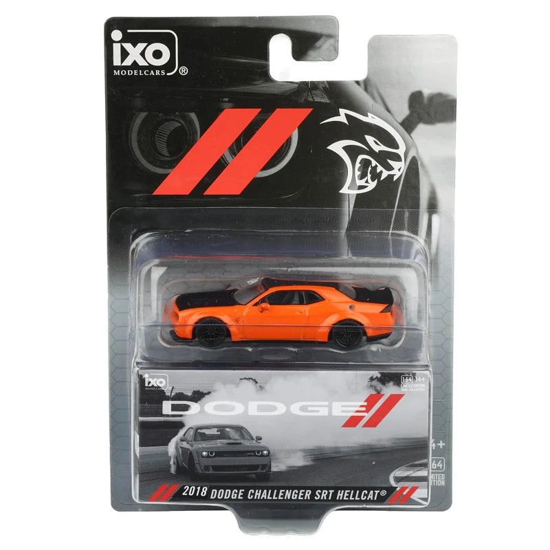IXO America 1:64 2019 Dodge Challenger SRT Hellcat – Go Mango – U64RDC001