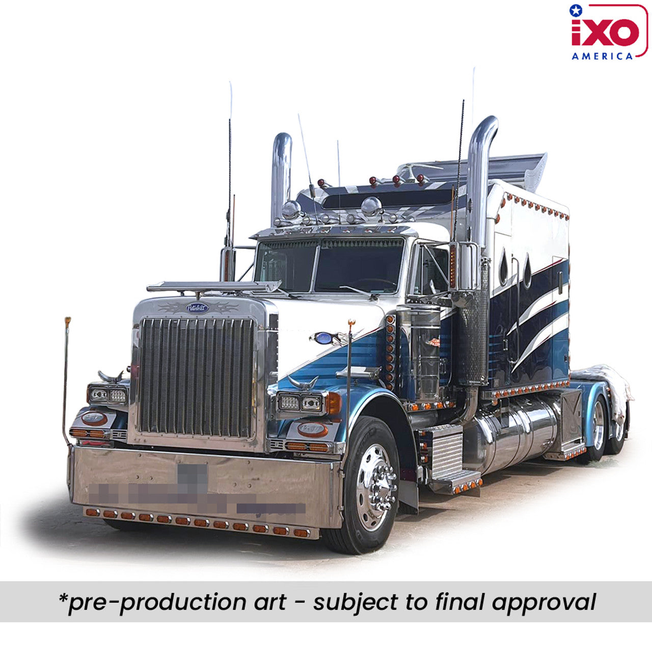 (PRE-0RDER 2025) Peterbilt 379 - Blue and White (1:64)