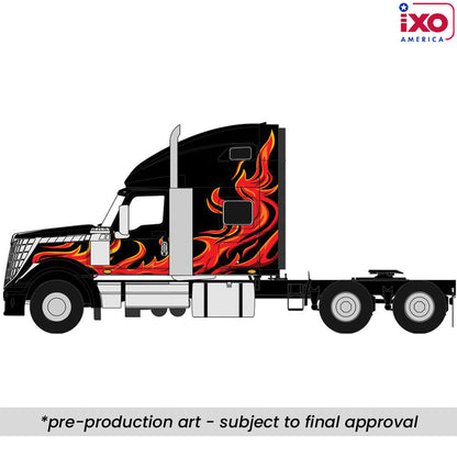 2010 International Lonestar - Black with flames (1:64)