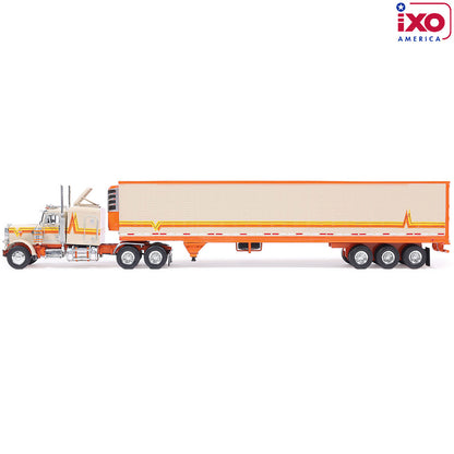(PRE-0RDER 2026) 1973 Peterbilt 359 w/Trailer - (Orange/Cream)
