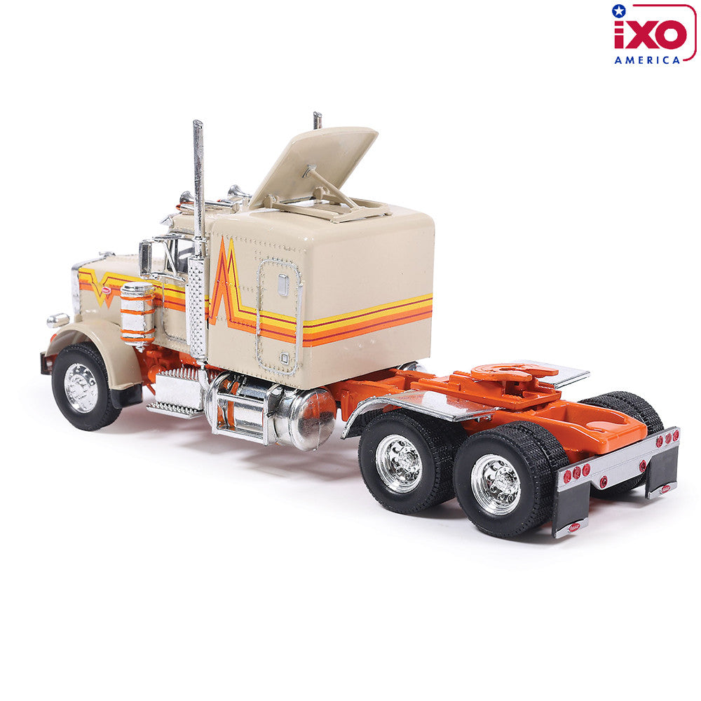 (PRE-0RDER 2026) 1973 Peterbilt 359 w/Trailer - (Orange/Cream)