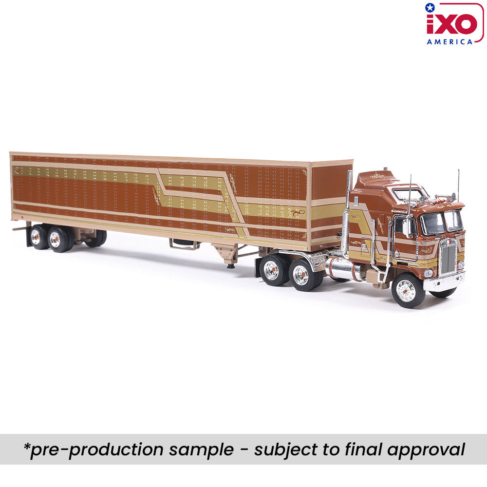 (PRE-0RDER 2026) 1976 Kenworth K100 Aerodyne w/Trailer - (Brown/Beige)