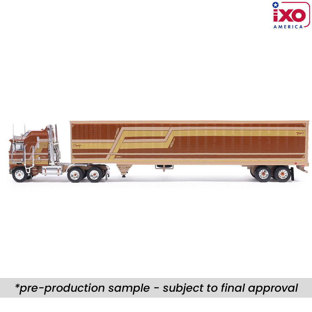 (PRE-0RDER 2026) 1976 Kenworth K100 Aerodyne w/Trailer - (Brown/Beige)
