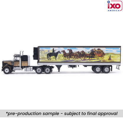 (PRE-ORDER 2026) IXO AMERICA 1/64- 1976 Kenworth W900 - Black with Trailer U64TRTR004S