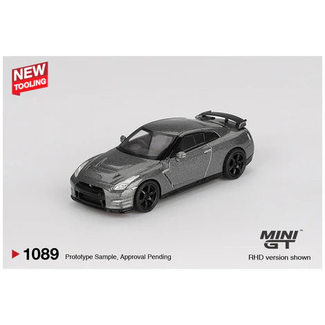 Mini GT - 2013 Nissan GT-R NISMO R35 CRS Version – Dark Metal Gray (MGT01089-BL)