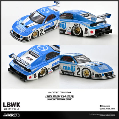 (PRE-ORDER 2026) LBWK Mazda RX-7 FD3S « Meiji Automotive Paint » – INNO64 1:64 IN64-LBWKRX7-10