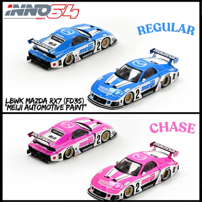 (PRE-ORDER 2026) LBWK Mazda RX-7 FD3S « Meiji Automotive Paint » – INNO64 1:64 IN64-LBWKRX7-10
