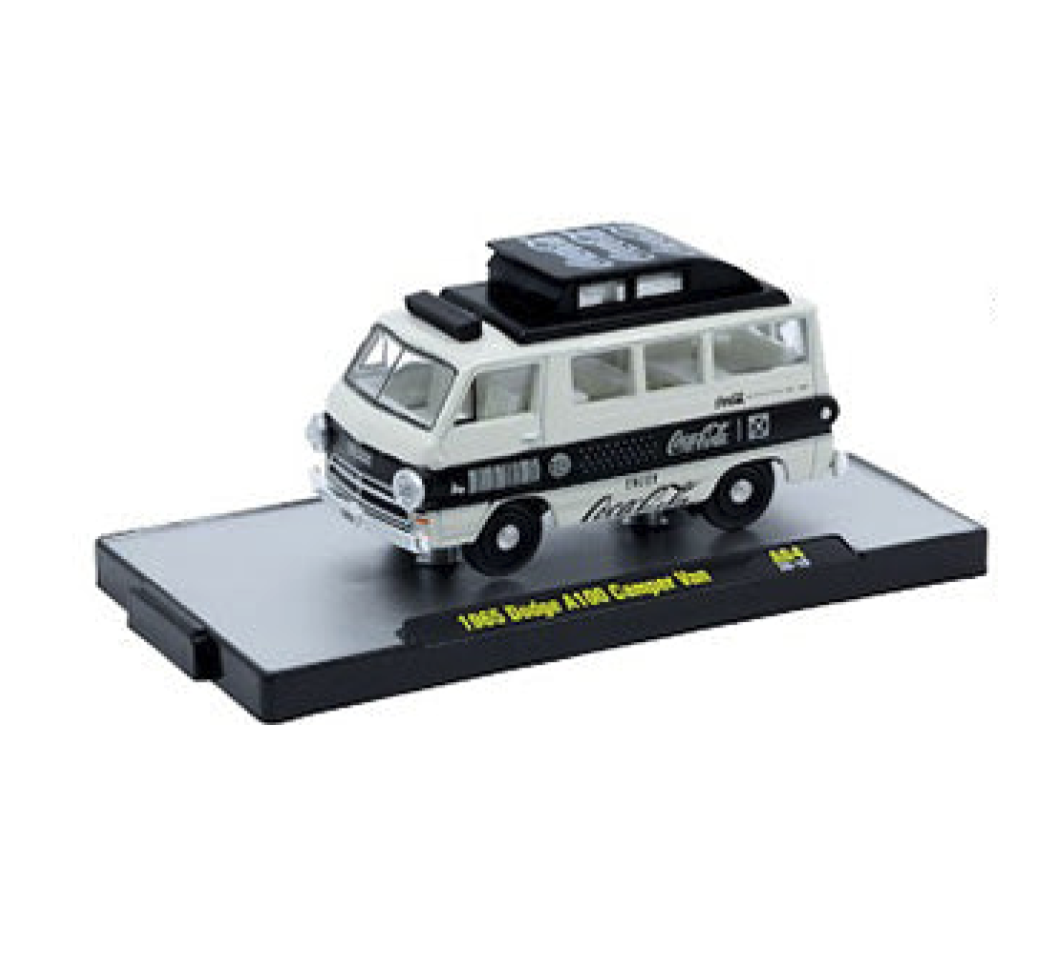 1965 Dodge A100 Camper Van – M2 Machines 1:64 Coca-Cola Release A64 – 52500-A64-B