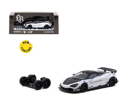 (PRE-ORDER 2026) Tarmac Works 1:64- LB-WORKS 720S White T64-106-WH