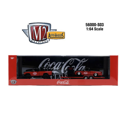 1998 GMC Sierra 1500 4X4 &amp; 1995 GMC S15 Sonoma – M2 Machines 1:64 Coca-Cola Auto-Haulers Release S03 – 56000-S03-C