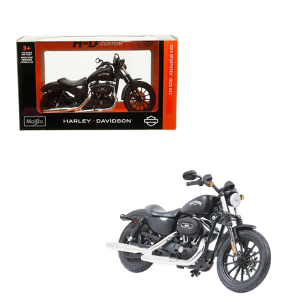 Maisto 1:12 2014 Harley-Davidson Sportster Iron 883 – Matte Black – 32326-maisto
