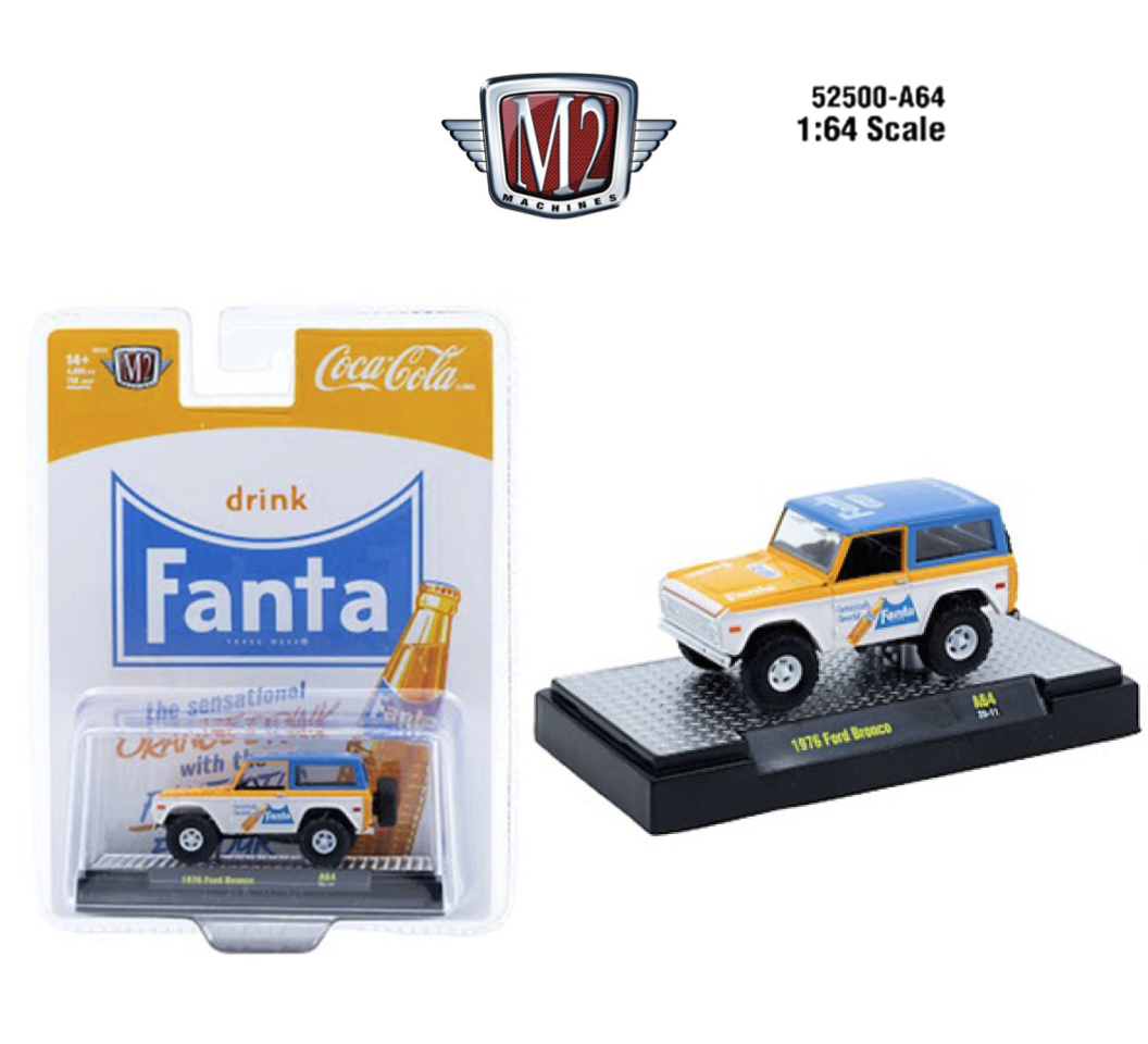 1976 Ford Bronco – M2 Machines 1:64 Coca-Cola Release A64 – 52500-A64-C