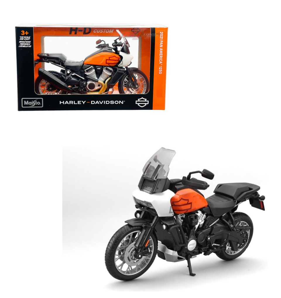Maisto 1:12 2021 Harley-Davidson Pan America 1250 – Orange – 32338-maisto