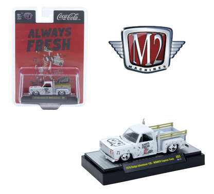 M2 Machines 1:64 Coca-Cola 1978 Dodge Adventurer 150 Midnite Express – White – 52500-A65-C