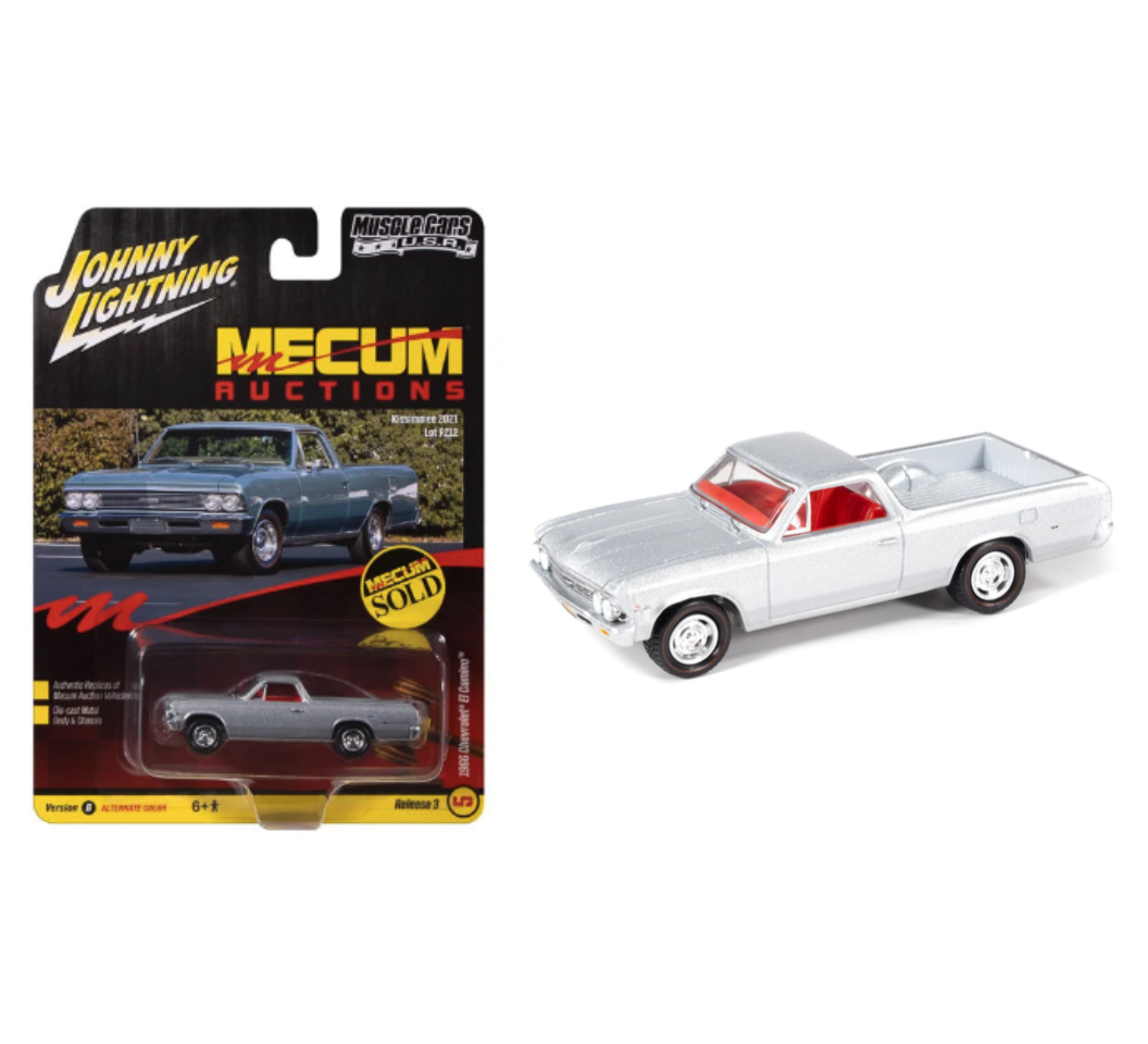 Johnny Lightning 1:64 Muscle Cars USA 1966 Chevrolet El Camino – Chateau Slate Poly – Mecum Auctions – JLMC035-3B-5