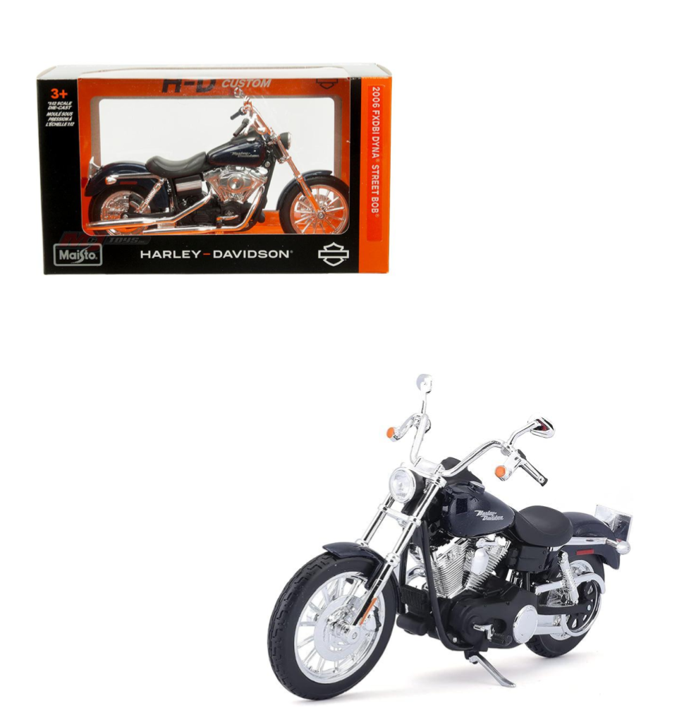 Maisto 1:12 2006 Harley-Davidson FXDBI Dyna Street Bob – Dark Blue – 32325-maisto