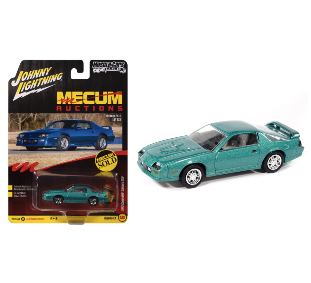 Johnny Lightning 1:64 Muscle Cars USA 1992 Chevrolet Camaro Z28 – Turquoise Poly – Mecum Auctions – JLMC035-3B-6