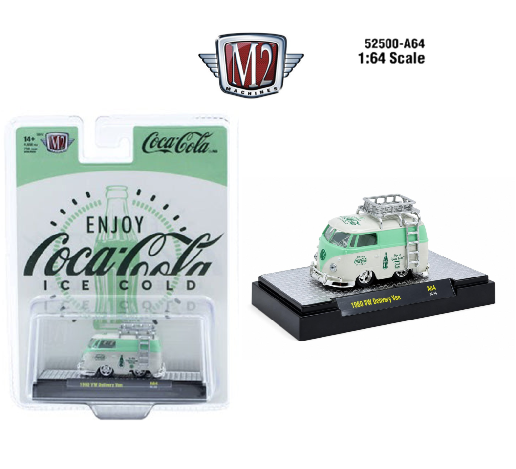 1960 VW Delivery Van – M2 Machines 1:64 Coca-Cola Release A64 – 52500-A64-A