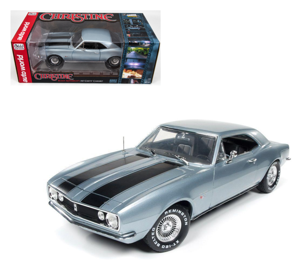 Auto World 1:18 1967 Chevrolet Camaro – Buddy Repperton’s – Christine (1983) Movie – Silver / Blue AWSS114