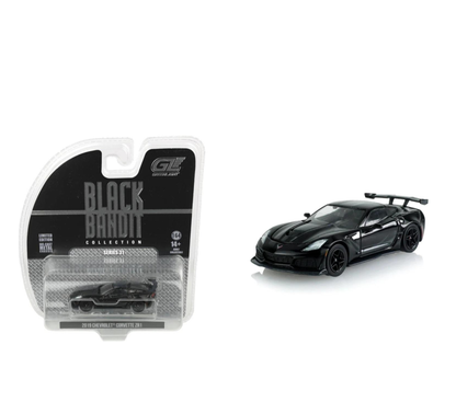 GreenLight 1:64 Chevrolet Corvette ZR1 Hard Top 2019 Noir – Black Bandit Series 31 – GL28190-E