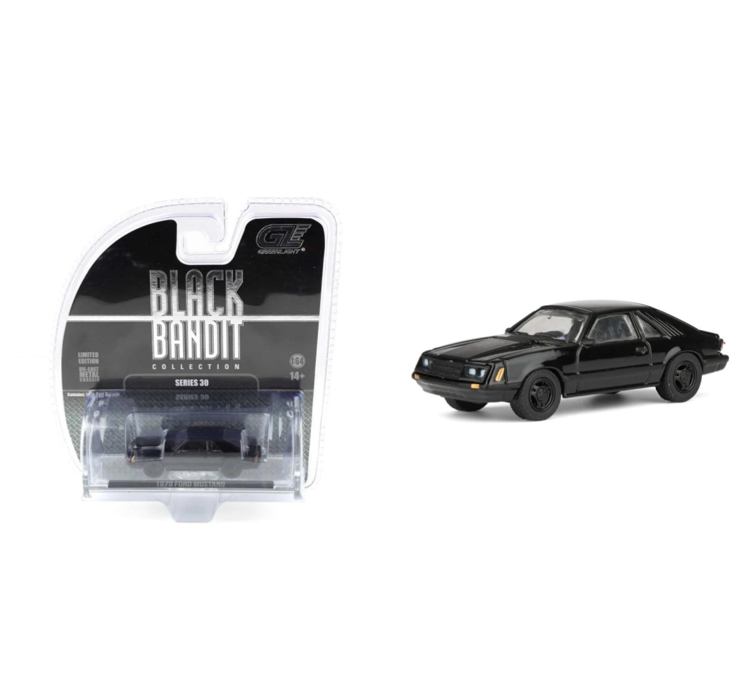 GreenLight 1:64 Ford Mustang Fastback 1979 Noir – Black Bandit Series 30 – GL28170-F