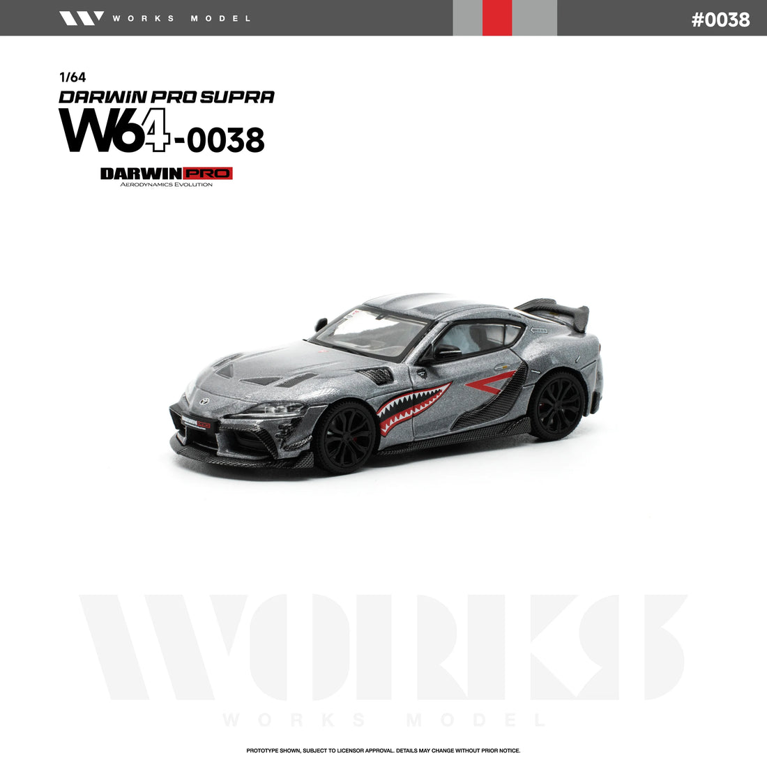 (PRE-ORDER 2026) WORKS 1:64 DarwinPRO Supra Carbon Grey W640038